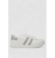 Кросівки жіночі шкіра, колір біло-сірий, 248RL2420-4