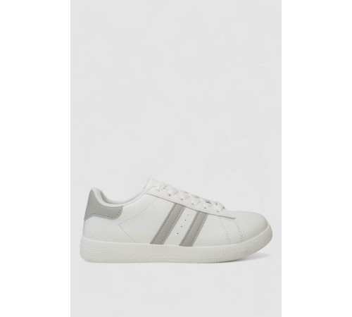 Кросівки жіночі шкіра, колір біло-сірий, 248RL2420-4