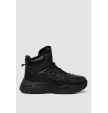 Кросівки жіночі зимові на хутрі, колір чорний, 248RDM01