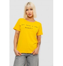 Футболка жіноча з принтом, колір жовтий, 244R2002