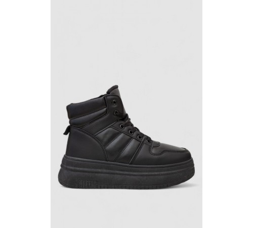 Кросівки жіночі зимові на хутрі, колір чорний, 248RAM022