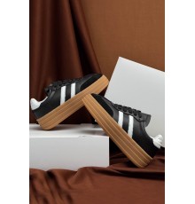 Кросівки жіночі демісезонні, колір чорно-бежевий, 248RCX1580-3