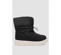 Дутики жіночі зимові на хутрі, колір чорно-бежевий, 248RFM300