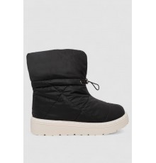 Дутики жіночі зимові на хутрі, колір чорно-бежевий, 248RFM300