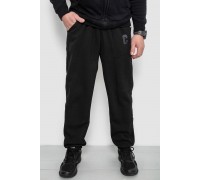 Спортивні штани чоловічі на флісі, колір чорний, 129RA9995-1