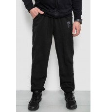 Спортивні штани чоловічі на флісі, колір чорний, 129RA9995-1