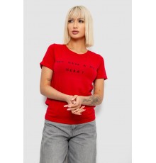 Футболка жіноча з принтом, колір червоний, 244R2002
