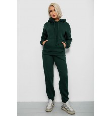 Спортивний костюм жіночий на флісі, колір темно-зелений, 247R2039