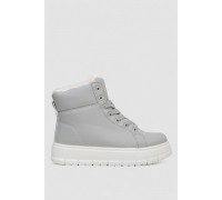 Ботинки женские зимние на меху, цвет серый, 248RMB01