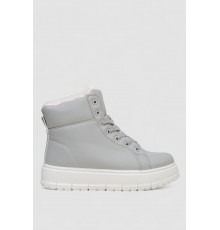 Кросівки жіночі зимові на хутрі, колір сірий, 248RMB01