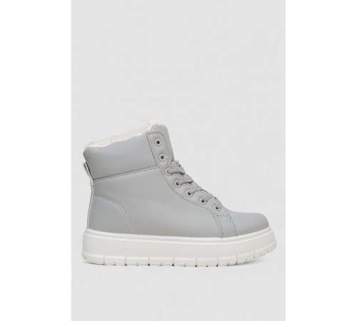 Кросівки жіночі зимові на хутрі, колір сірий, 248RMB01