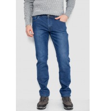 Джинсы мужские на флисе, цвет синий, 254R2408