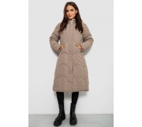 Куртка жіноча двостороння зимова, колір темно-бежевий, 244R24115