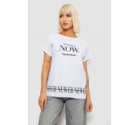 Футболка жіноча з принтом, колір білий, 244R2003