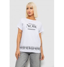 Футболка жіноча з принтом, колір білий, 244R2003