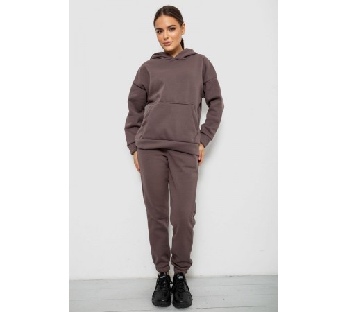Спортивний костюм жіночий на флісі, колір світло-коричневий, 257R85
