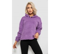 Худи женский однотонный с капюшоном, цвет сиреневый, 257R14