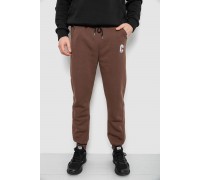 Спортивні штани чоловічі на флісі, колір коричневий, 129RA9995