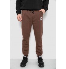 Спортивні штани чоловічі на флісі, колір коричневий, 129RA9995