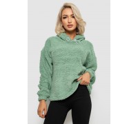 Худі жіночий однотонний з капюшоном, колір оливковий, 257R14