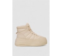 Кросівки жіночі зимові на хутрі, колір бежевий, 248RAM022