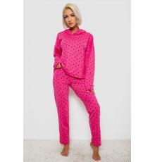 Костюм жіночий домашній з принтом, колір рожевий, 257R1115