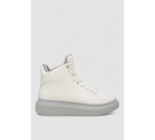 Кросівки жіночі зимові на хутрі, колір біло-сірий, 248RA2254