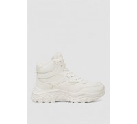 Кросівки жіночі зимові на хутрі, колір білий, 248RDM07