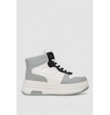 Кросівки жіночі зимові на хутрі, колір біло-сірий, 248RAM015-86