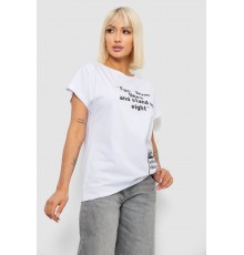 Футболка жіноча з принтом, колір білий, 244R2004