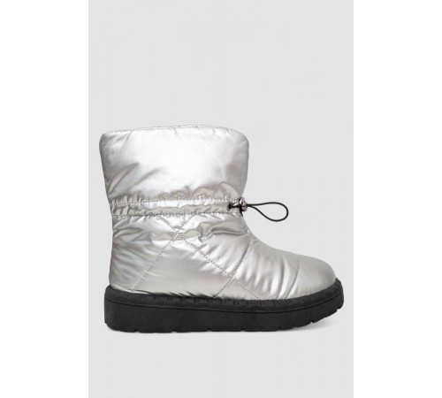 Дутики жіночі зимові на хутрі, колір сріблясто-чорний, 248RFM300