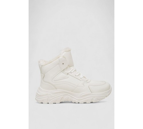 Кросівки жіночі зимові на хутрі, колір білий, 248RDM06