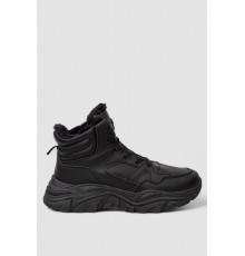 Кросівки жіночі зимові на хутрі, колір чорний, 248RDM10