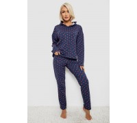 Костюм женский домашний с принтом, цвет синий, 257R1115