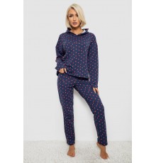 Костюм жіночий домашній з принтом, колір синій, 257R1115