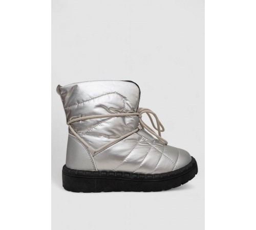 Дутики жіночі зимові на хутрі, колір сріблясто-чорний, 248RFM100