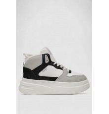 Кросівки жіночі зимові на хутрі, колір біло-сірий, 248RLM50-8