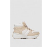 Кросівки жіночі зимові на хутрі, колір молочно-бежевий, 248RXM17