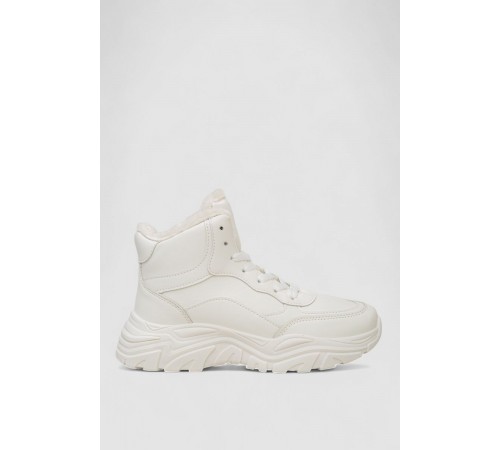 Кросівки жіночі зимові на хутрі, колір білий, 248RDM08