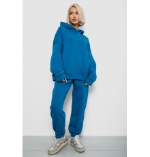 Спортивний костюм жіночий на флісі, колір темно-бірюзовий, 247R2011K