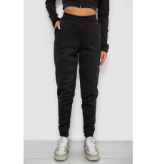 Спортивні штани жіночі на флісі, колір чорний, 238R57013