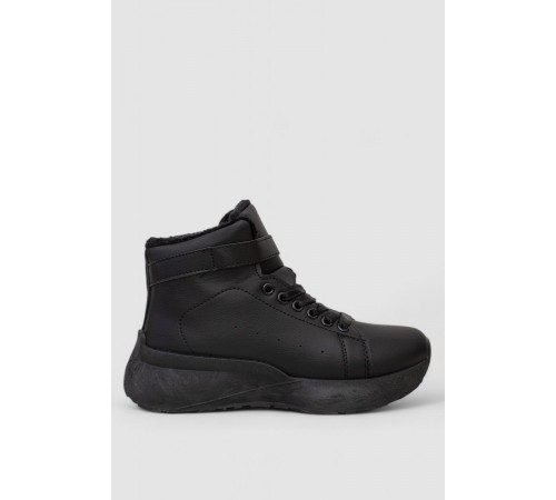 Черевики зимові жіночі на хутрі, колір чорний, 248RXM26