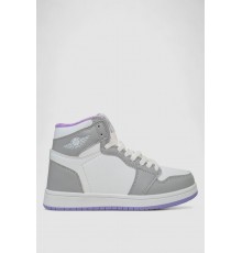 Кросівки жіночі зимові на хутрі, колір біло-бузковий, 248RHB470