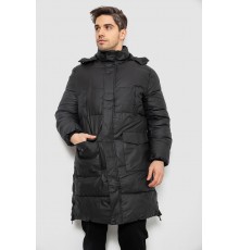 Куртка мужская зимняя удлиненная, цвет черный, 244RH76-30D