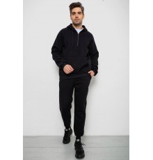 Спортивный костюм мужской из турецкой трехнити на флисе., цвет черный, 238R166