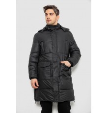 Куртка мужская зимняя удлиненная, цвет черный, 244RH76-30