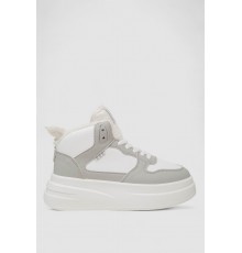 Кросівки жіночі зимові на хутрі, колір біло-сірий, 248RLM50