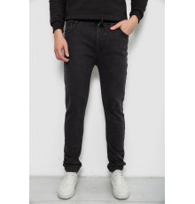 Джинси чоловічі на резинці утеплені, колір чорний, 244R666