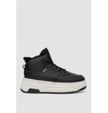 Кросівки жіночі зимові на хутрі, колір чорно-білий, 248RAM09