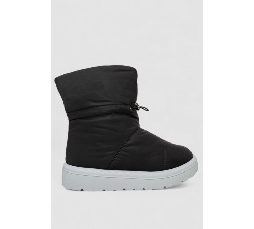 Дутики жіночі зимові на хутрі, колір чорно-сірий, 248RFM200